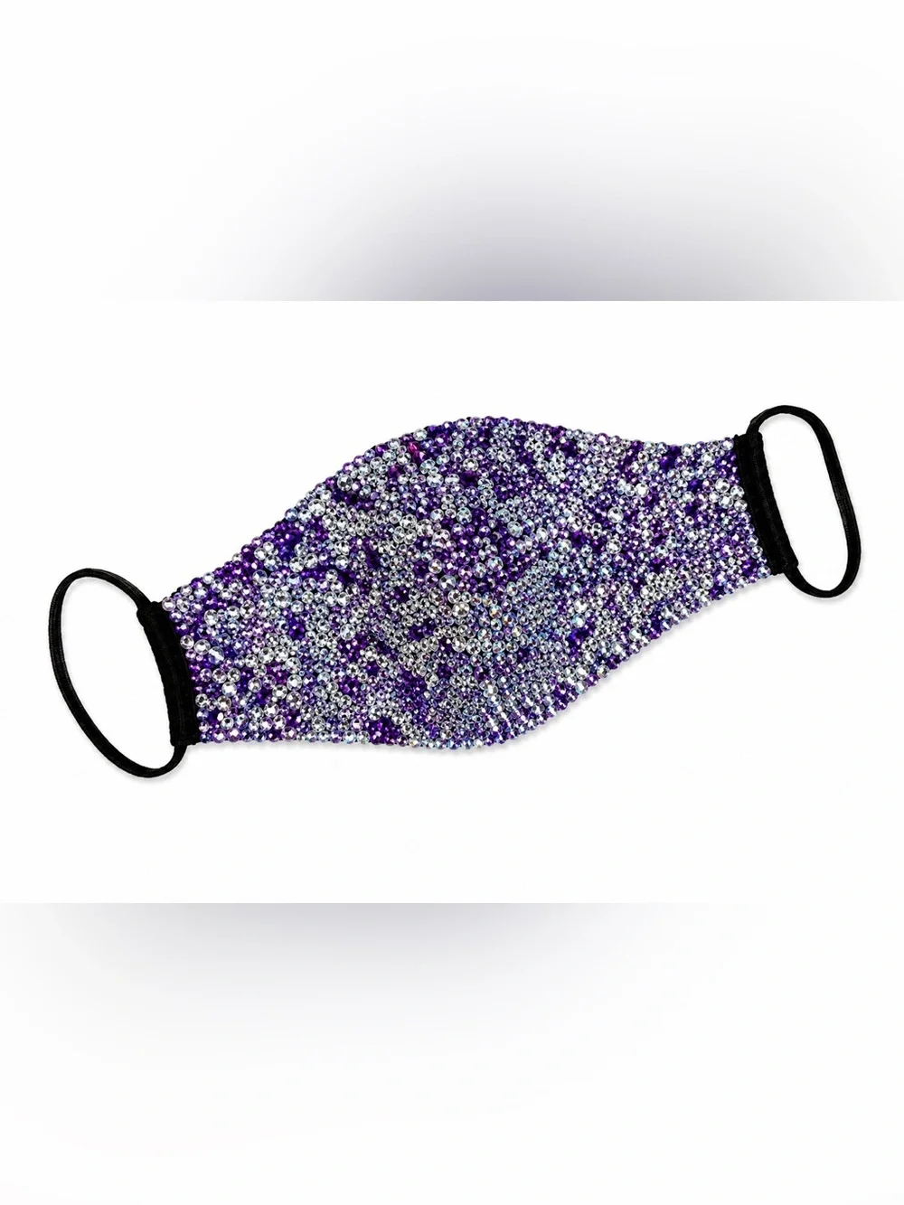 Purple Mix Rhinestone Face Mask New Halloween Cosplay Unisex Costume